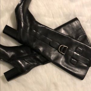 Franco Sarto Real Leather Boots Size 7.5. Average